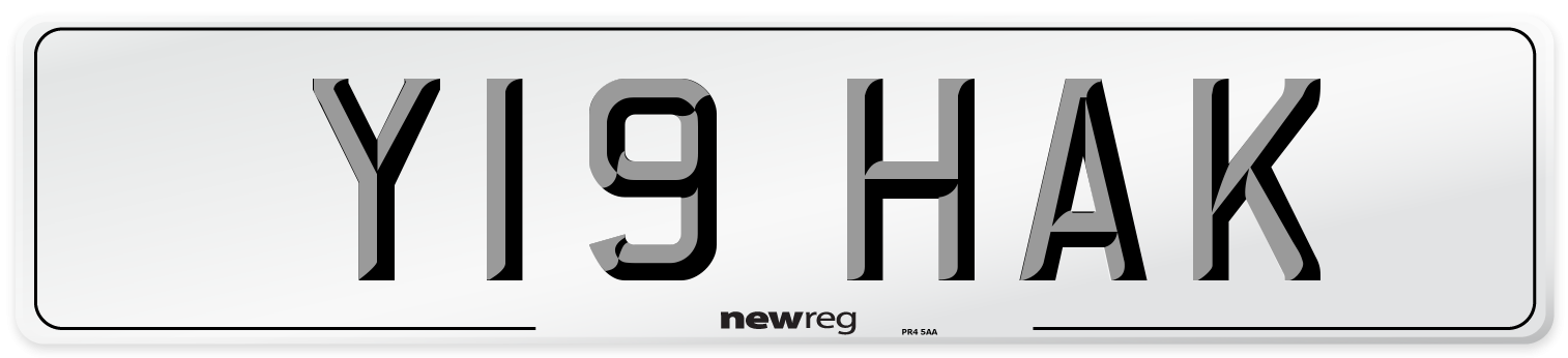 Y19 HAK Number Plate from New Reg